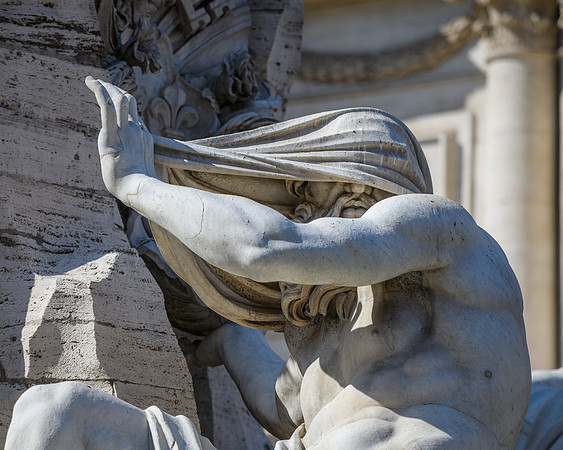 Detail, Fountain of the Four Rivers, Piazza Navona