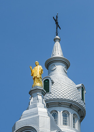 Steeple and Statue, Notre-Dame-des-Neiges