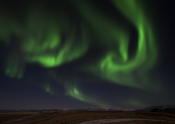 Aurora borealis, northern Iceland (Hofsstaðir)