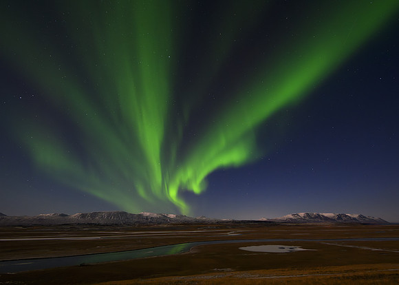Aurora borealis, northern Iceland (Hofsstaðir)
